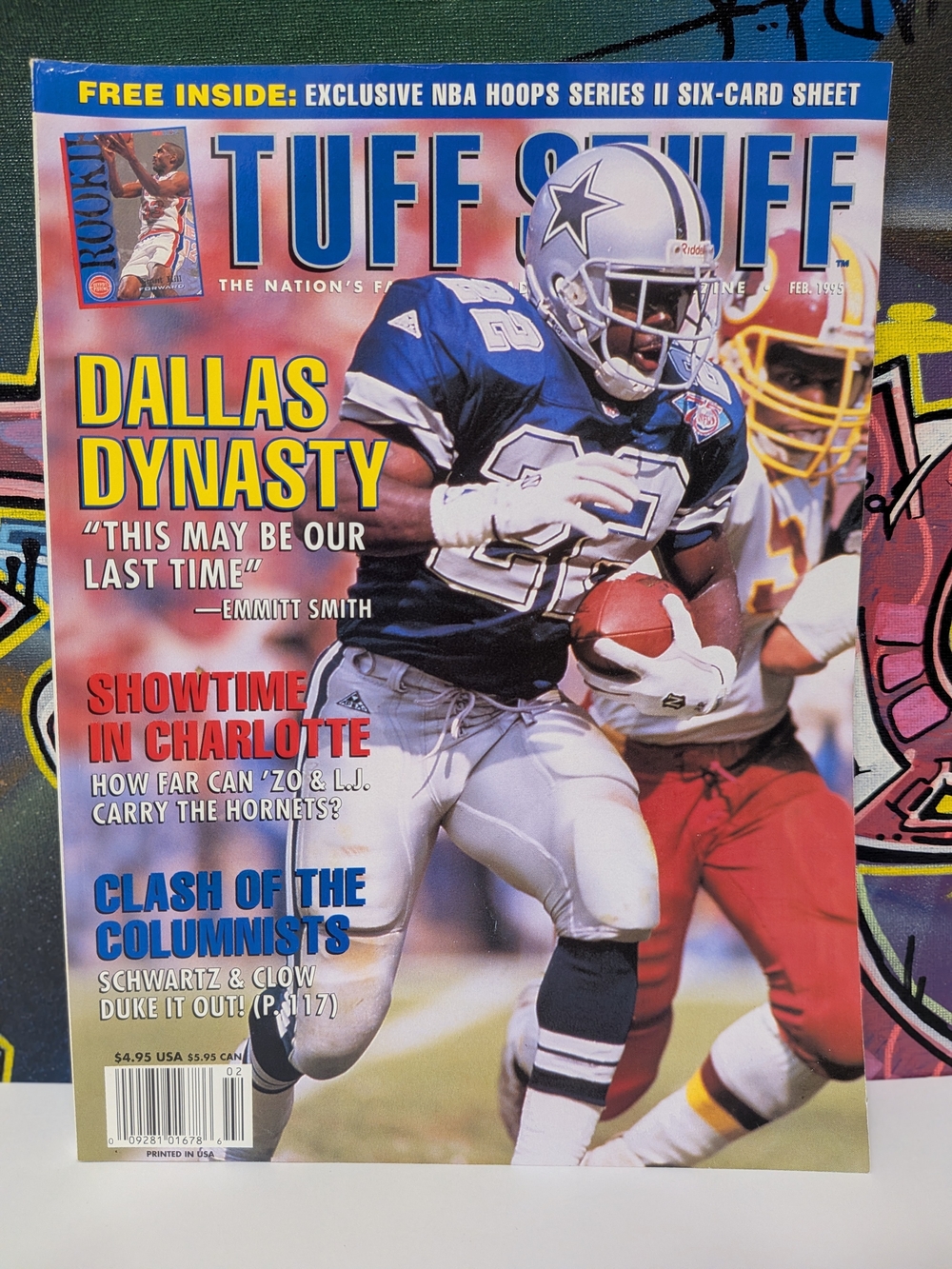 (February 1995) 🏈 Emmitt Smith, Dallas Cowboys — Tuff Stuff Magazine 🤠